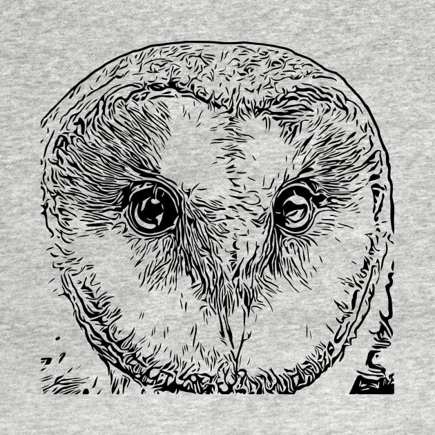 Owl Cute Snowy Comic Style Lineart by Kreisel